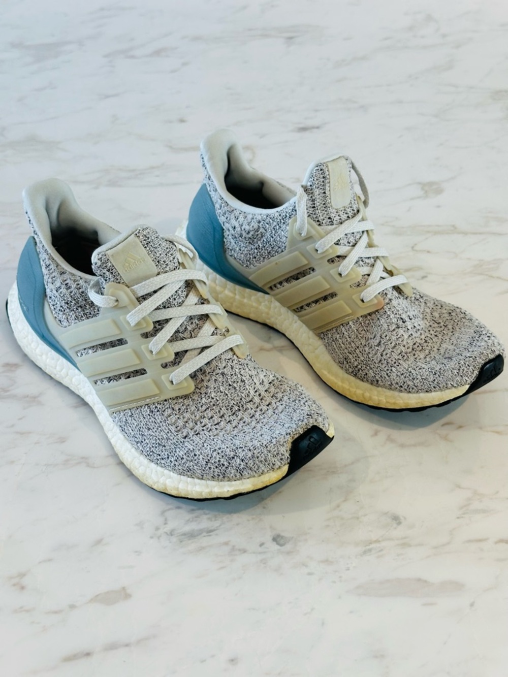 adidas Ultraboost Knit Sneakers in Blue and Grey Women’s size 6